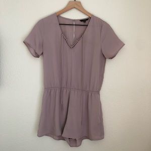 Tresics Taupe Romper Bodysuit Shorts